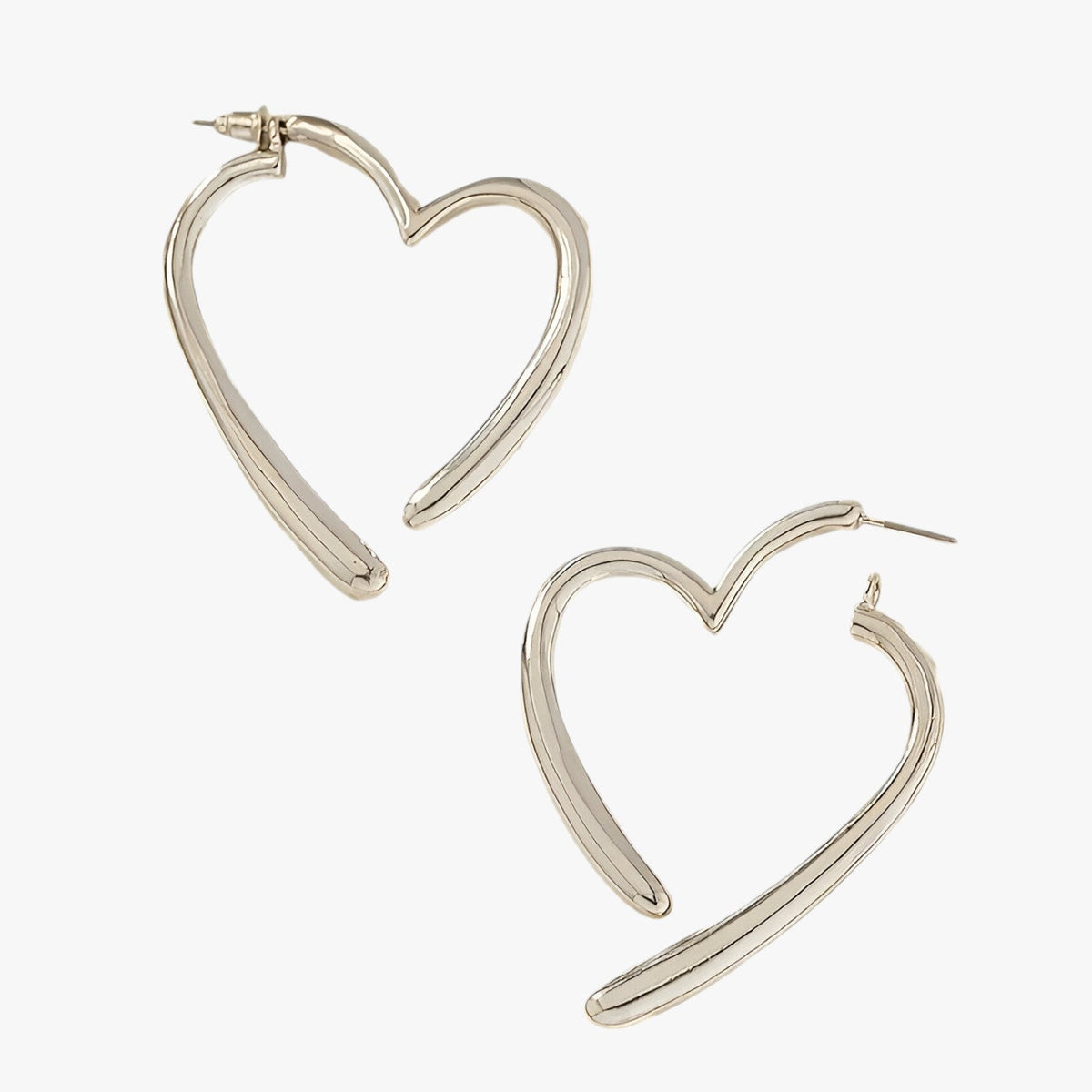 Personalised heart-shaped earrings in silver and gold tones