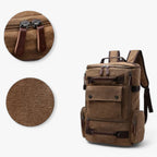 Vintage Canvas Backpack with Laptop Compartment