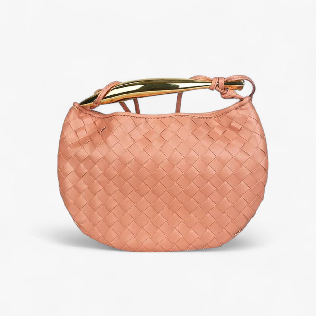 Woven Fabric Bag with Structured Carrying Handles