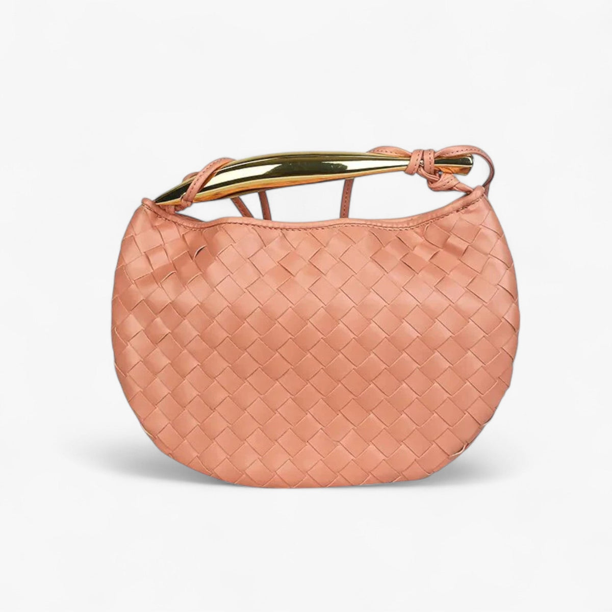 Woven Fabric Bag with Structured Carrying Handles