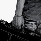Rigid Silver-Tone Bracelet in Vintage Punk Style