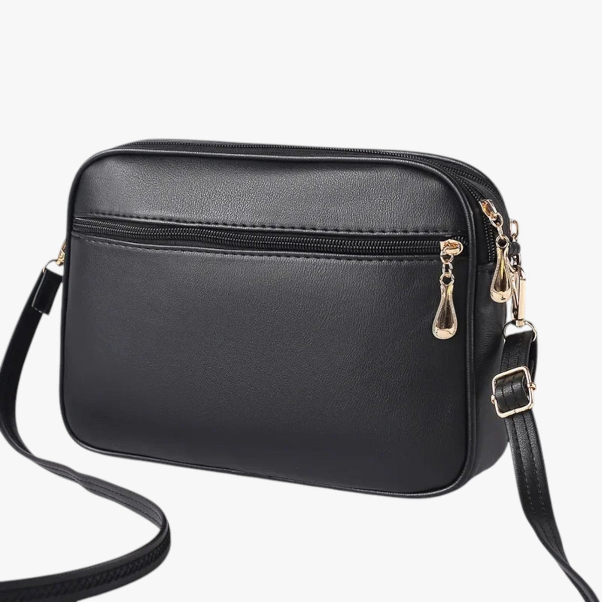 Small Quilted PU Shoulder Bag with Glossy Finish