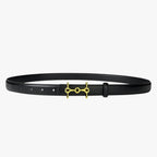 Soft Faux Leather Belt with Adjustable Buckle and Timeless Design