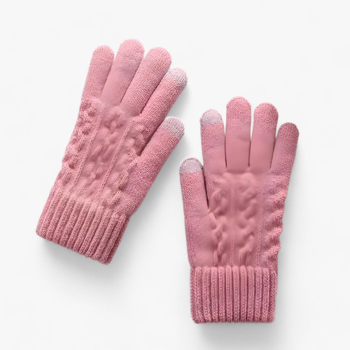 Termohandskar för dam med touchscreenfingertoppar