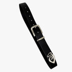 Adjustable PU Leather Belt with Polished Alloy Buckle