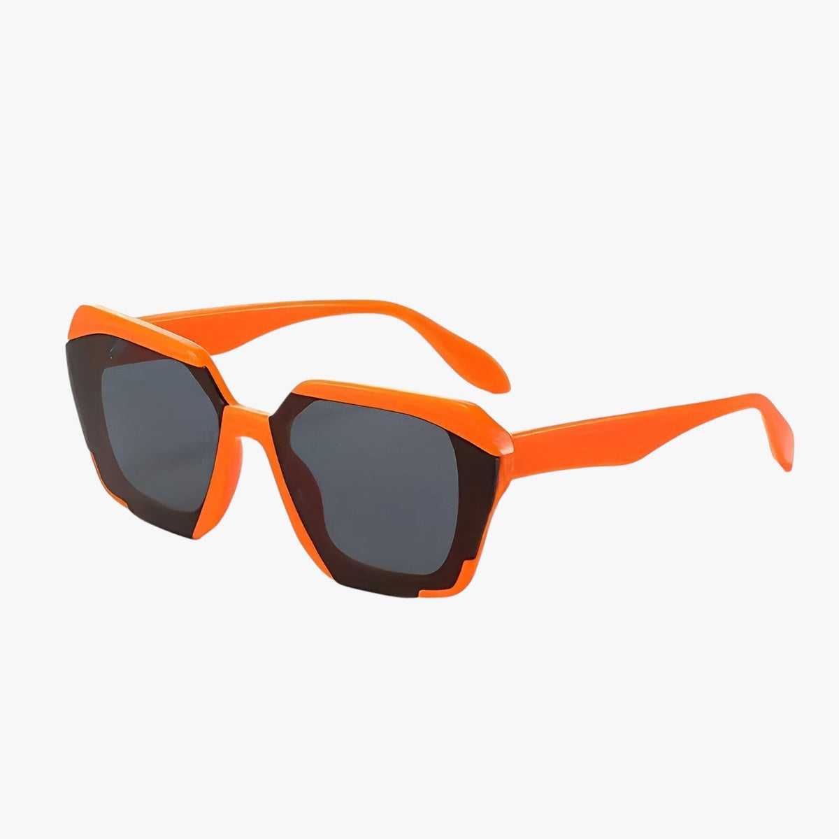 Square-frame sunglasses with a soft gradient lens tint