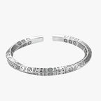 Open Möbius Loop Bracelet with a Silver-Tone Finish