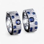 Pendientes de aro con circonitas en tono dorado para bodas y noches especiales