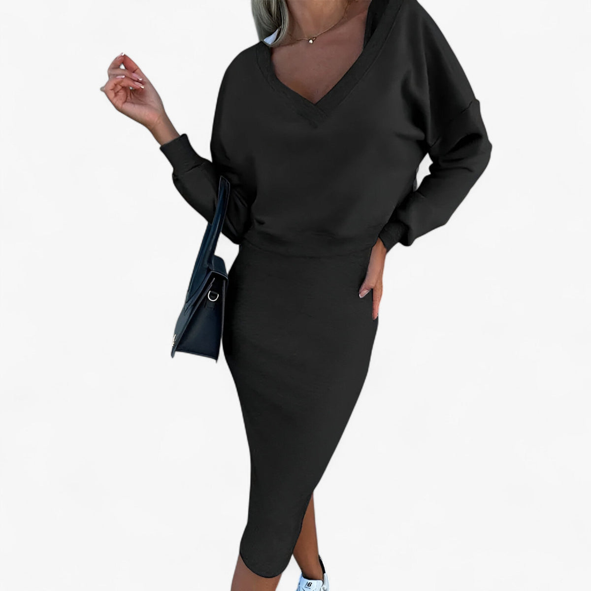 Fitted Two-Piece Set with Short Layered Top