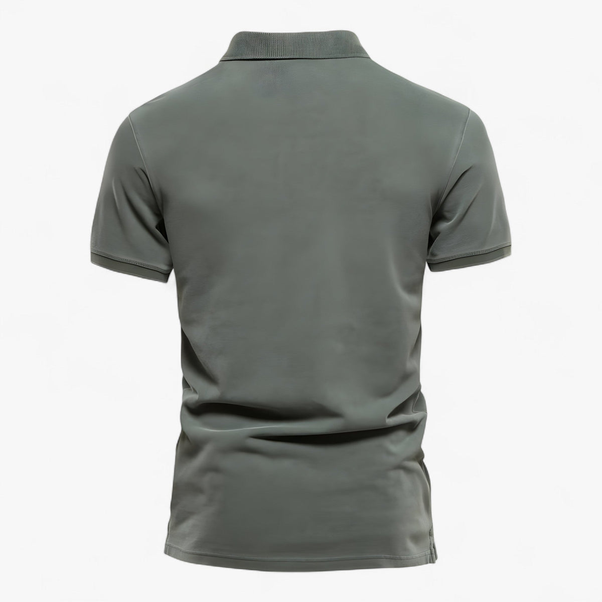 Polo de algodón de corte ajustado con cuello reforzado