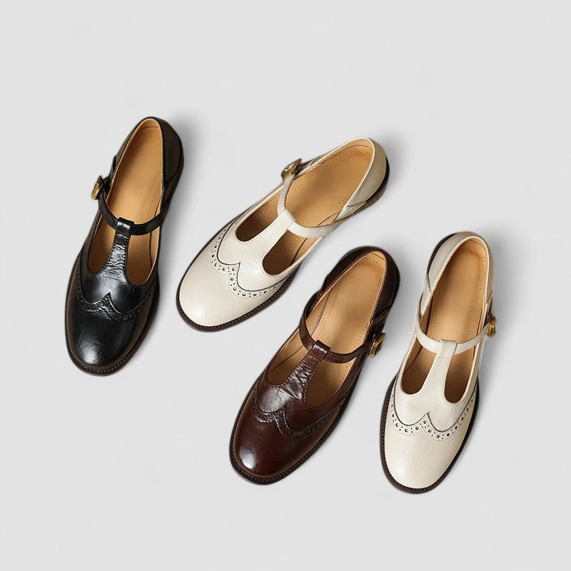 Mary Jane Flats with Cushioned Insole