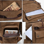 Vintage Canvas Backpack with Laptop Compartment