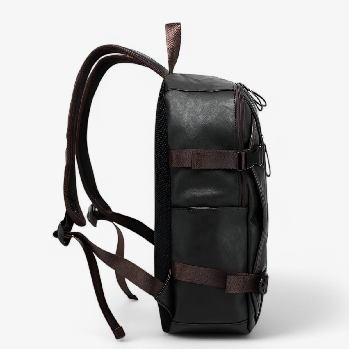 Premium Faux Leather Backpack with a Laptop Compartment