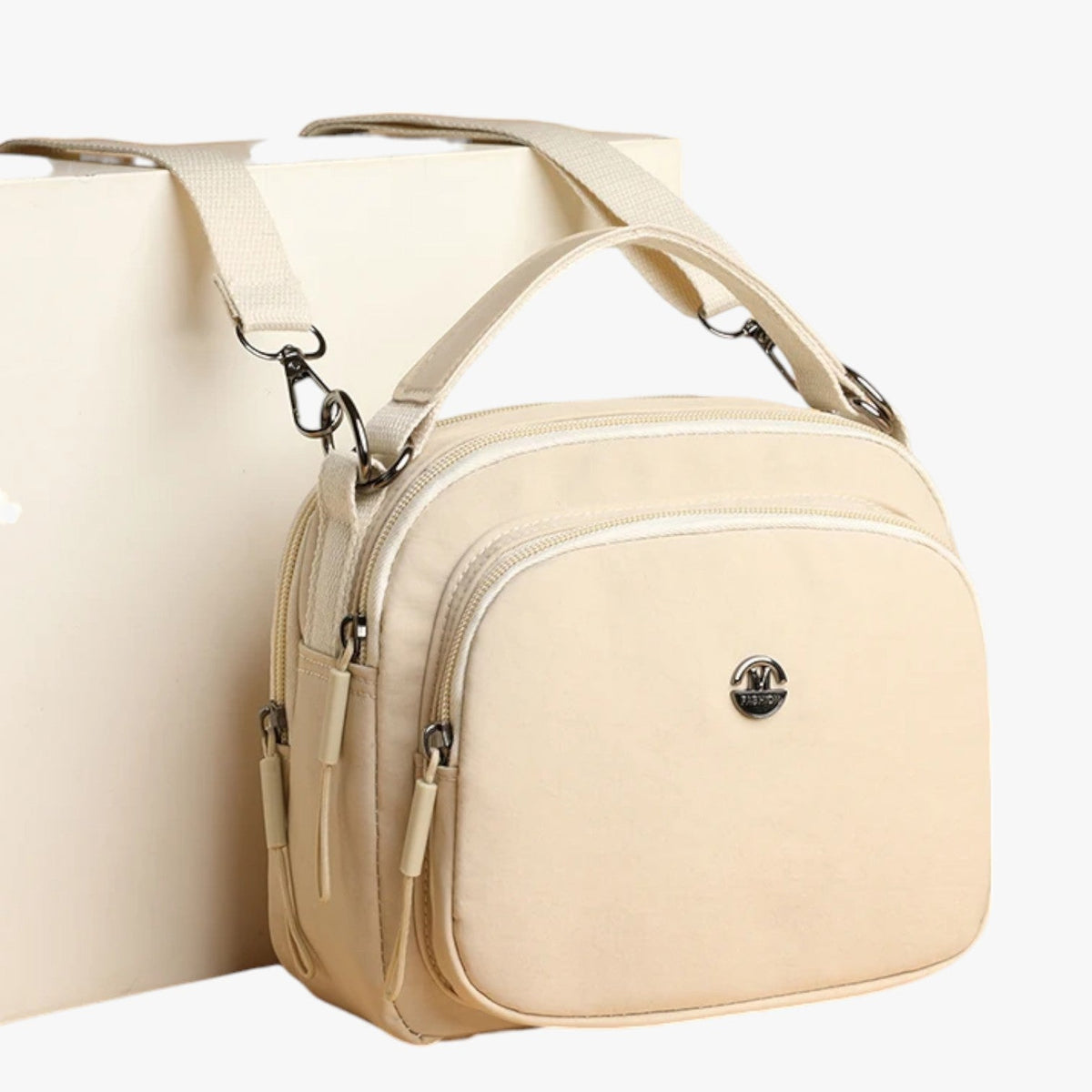 Lightweight Nylon Shoulder Bag with Adjustable Strap