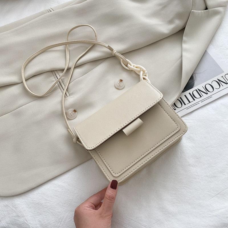 Compact Shoulder Bag with a Secure Magnetic Closure