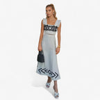 Midi Skirt and Crop Top Set with Elastic Waist