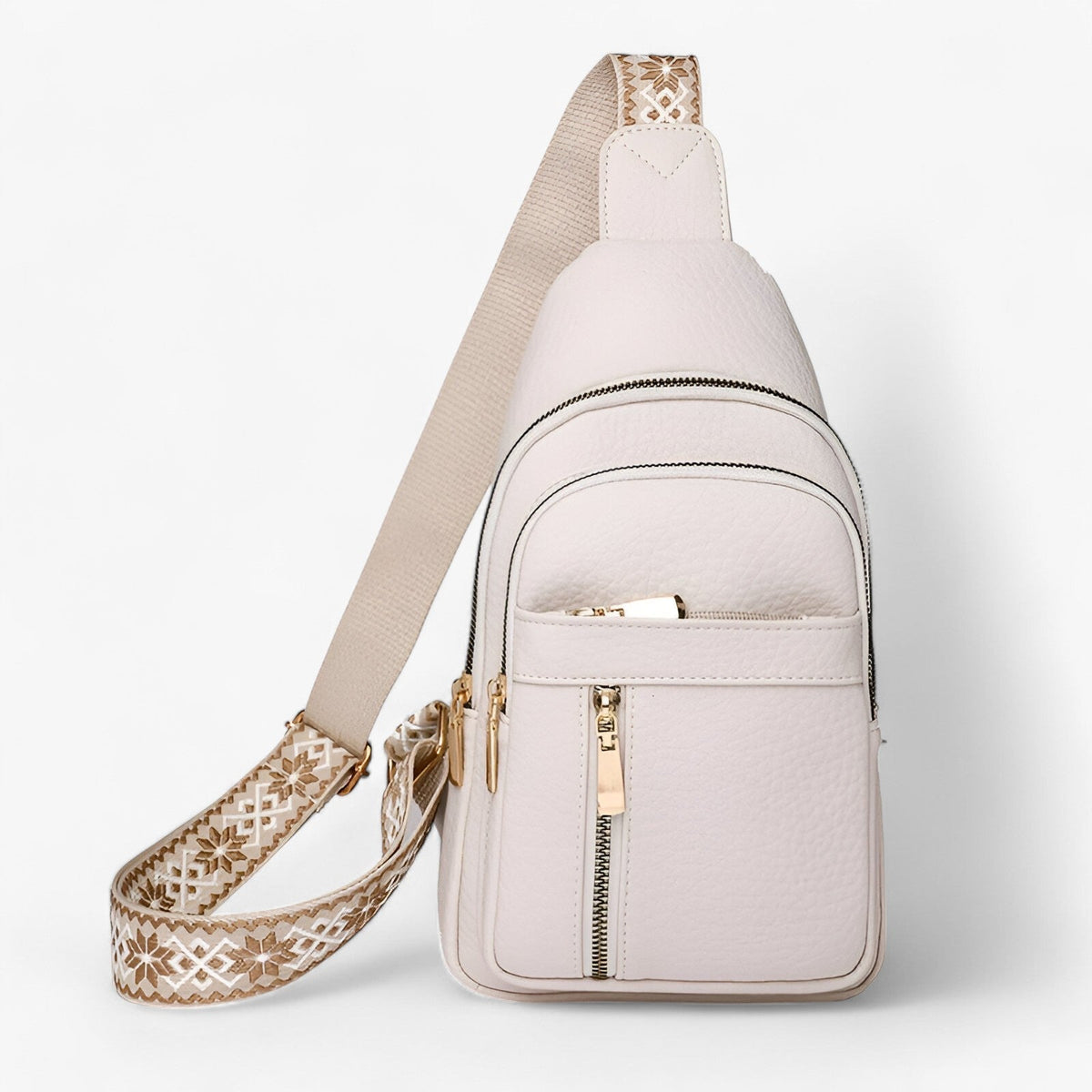 Compact PU Leather Chest Bag with Adjustable Strap