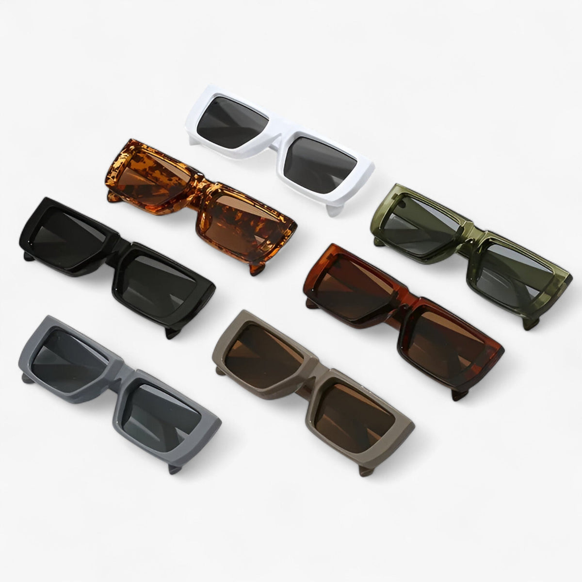 Square-frame Y2K sunglasses with a lightweight ergonomic fit