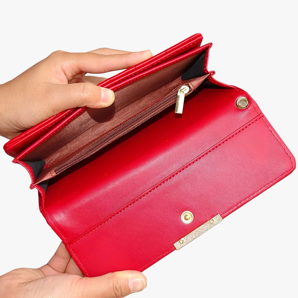 PU Leather Wallet with Multiple Card Compartments