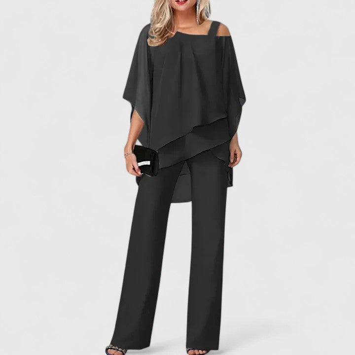 Two Piece Trouser Set with Versatile Styling