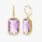 Gemstone Dangle Earrings with Gold and Silver Accents