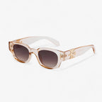Gafas de sol rectangulares vintage con detalle de águila en la patilla