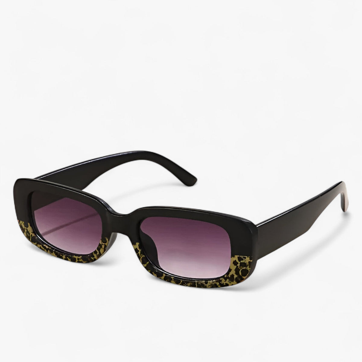 Retro rectangular sunglasses with a minimalist unisex shape
