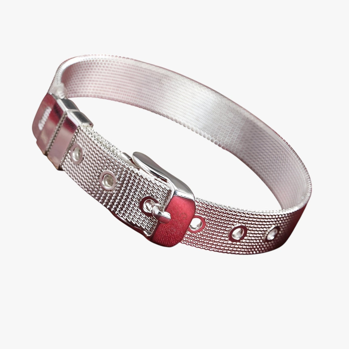 Silver-Tone Bracelet for Men with Adjustable Links