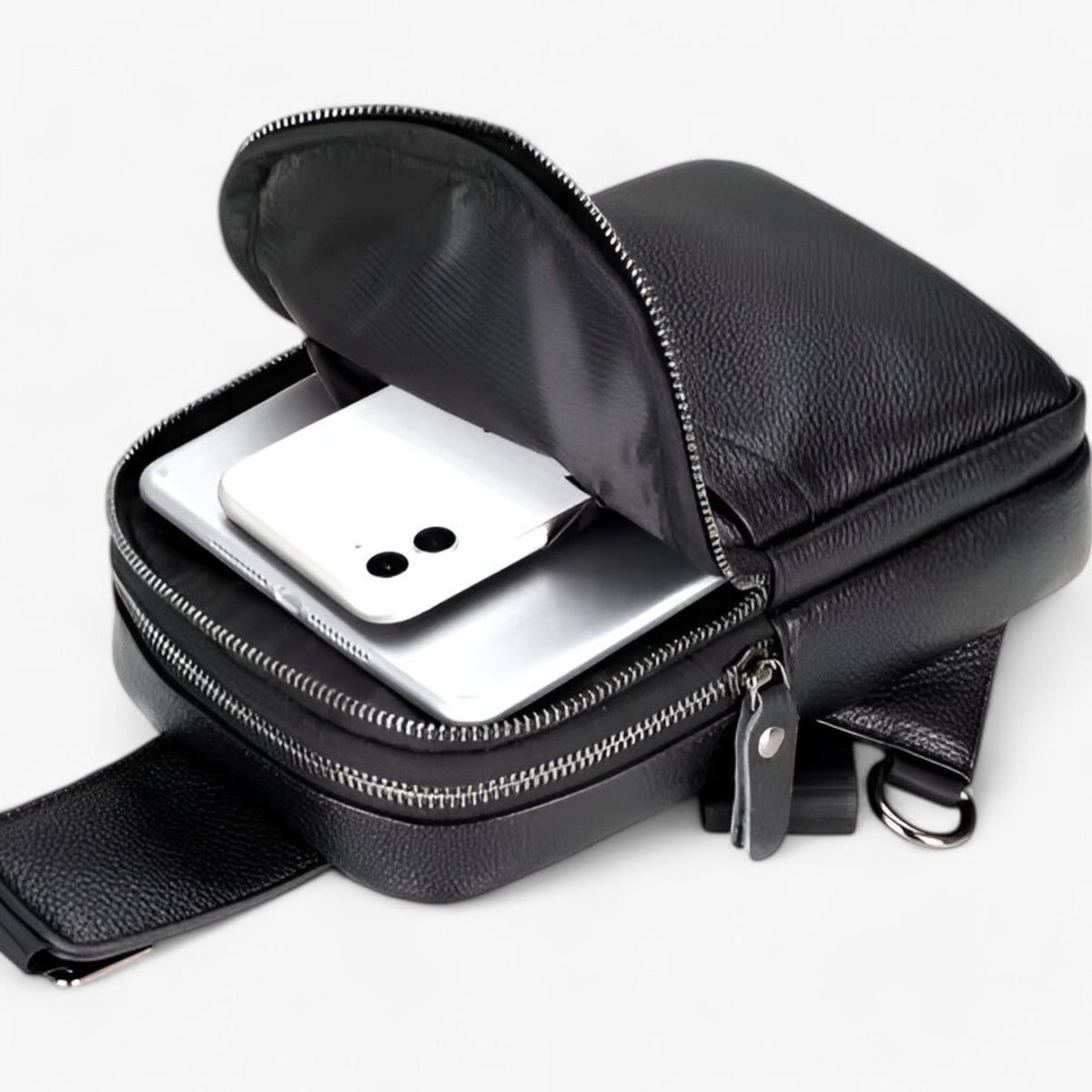 Faux Leather Shoulder Bag with an Adjustable Carry Strap