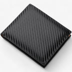 Slim Carbon Fibre Wallet with Zip Pocket and Card Slots