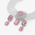 Multi-Layered Pearl Necklace and Earring Set for Occasions