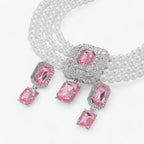 Multi-Layered Pearl Necklace and Earring Set for Occasions