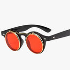 Retro Flip-Up Sunglasses with a Double Lens Design