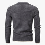 Slim-Fit Knitted V-Neck Jumper for Men, All Season