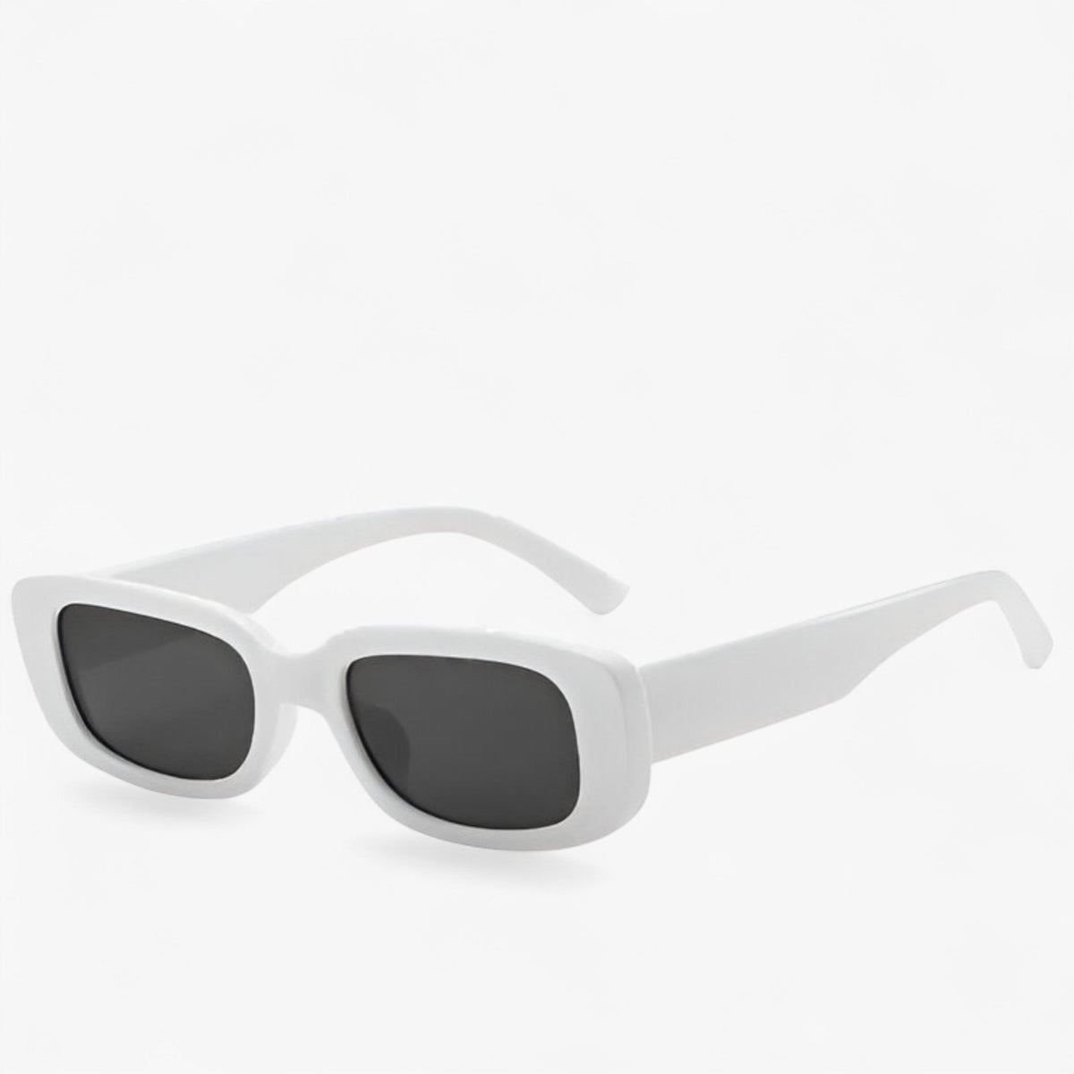 Retro rectangular sunglasses with a minimalist unisex shape