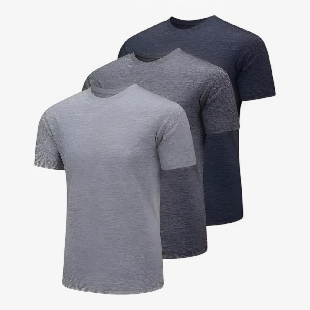 Three-Pack Crew Neck Cotton T-Shirts for Summer