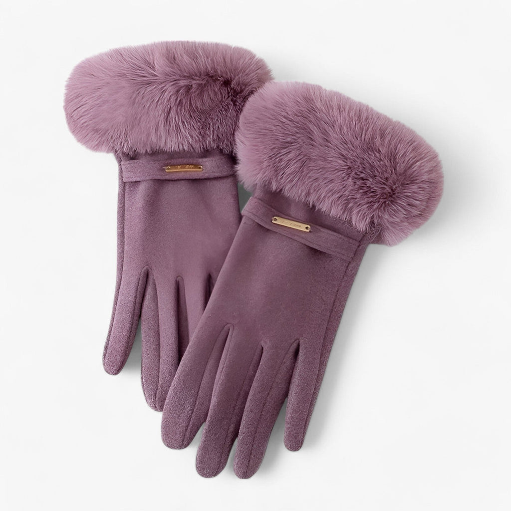 Guantes compatibles con pantalla táctil y acabado en velour