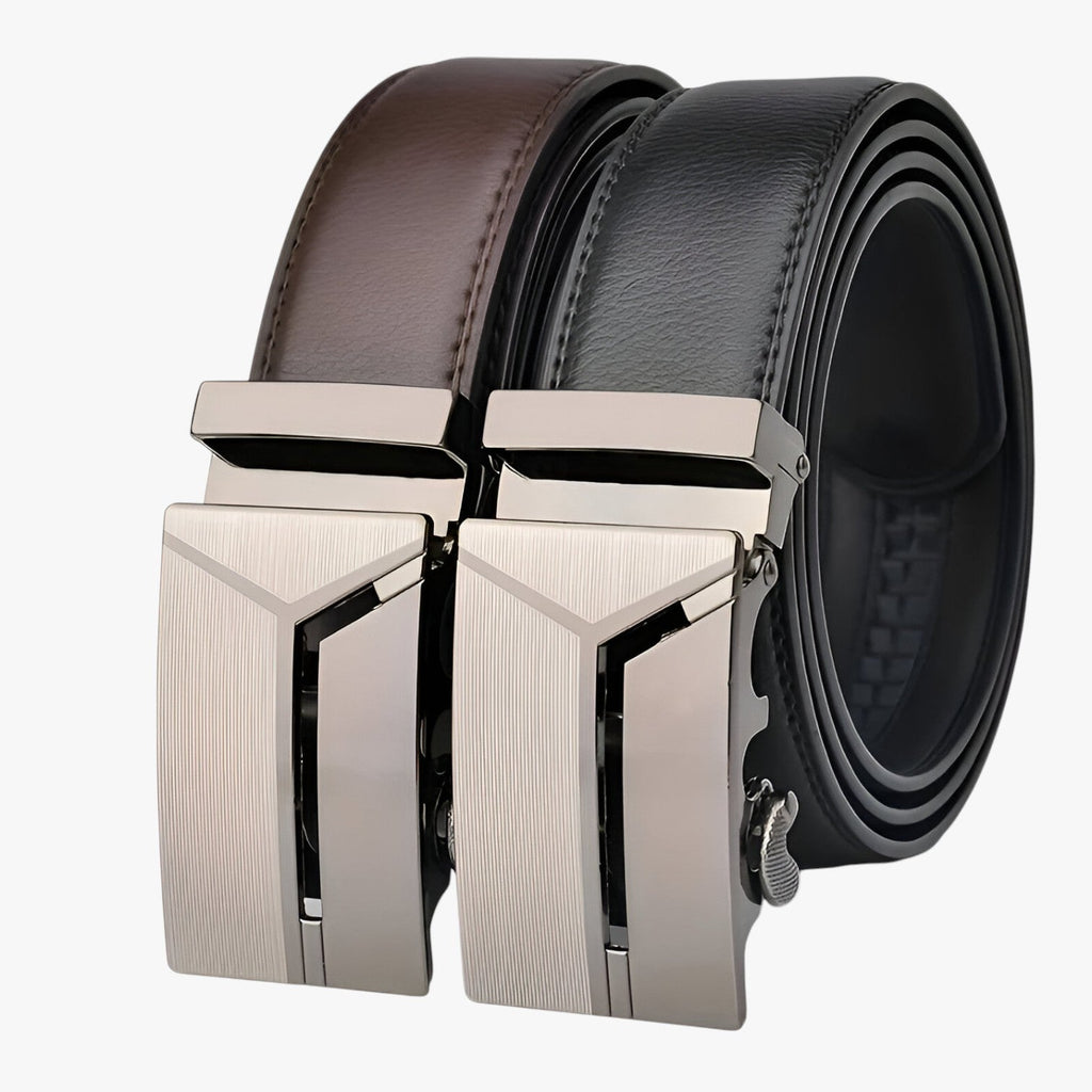 Soft Faux Leather Belt with Automatic Click Buckle