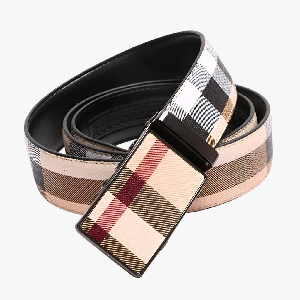 Wide Faux Leather Belt with Polished Statement Buckle