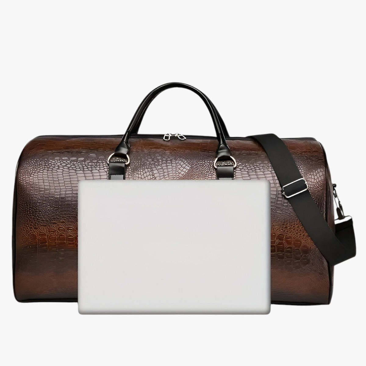 Spacious Faux Leather Travel Bag, Sized for Carry-On Use