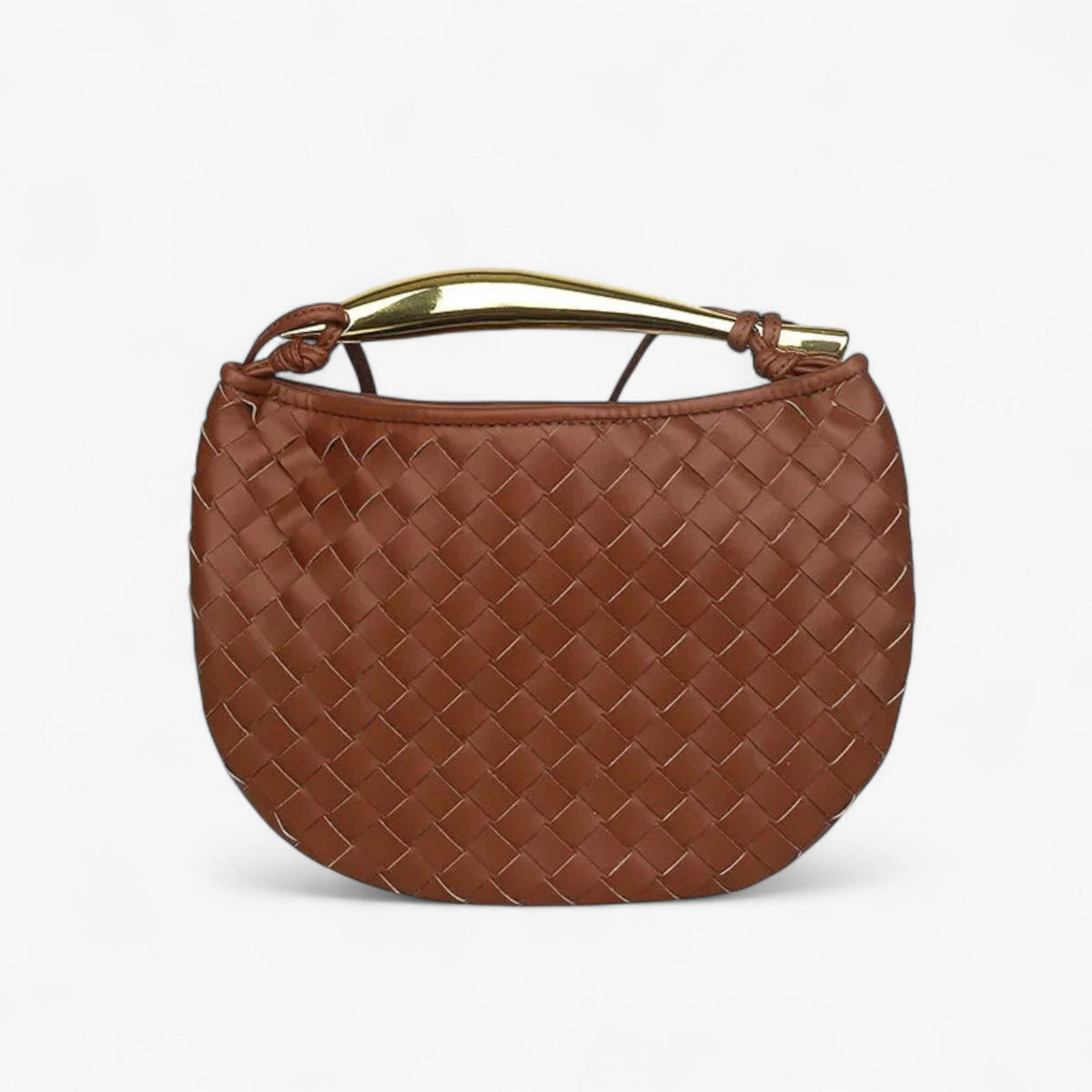 Woven Fabric Bag with Structured Carrying Handles