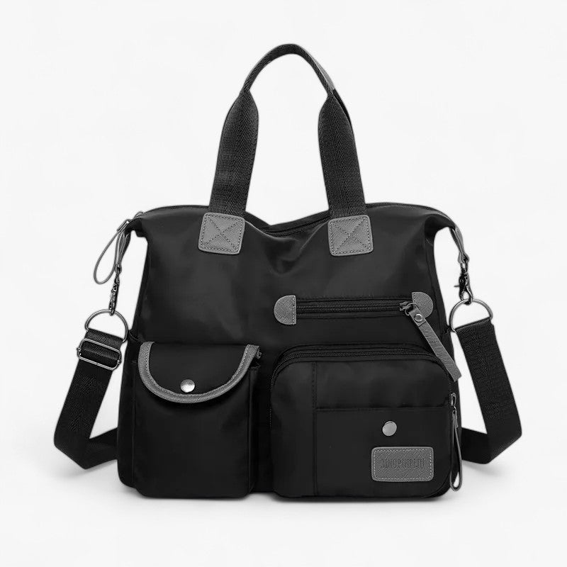 Water-Resistant Nylon Shoulder Bag with Large Capacity