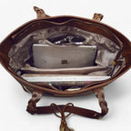 Faux Leather Shoulder Bag with Tassel Detail and Roomy Interior