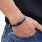 Pulsera de paracord bicolor con cierre magnético