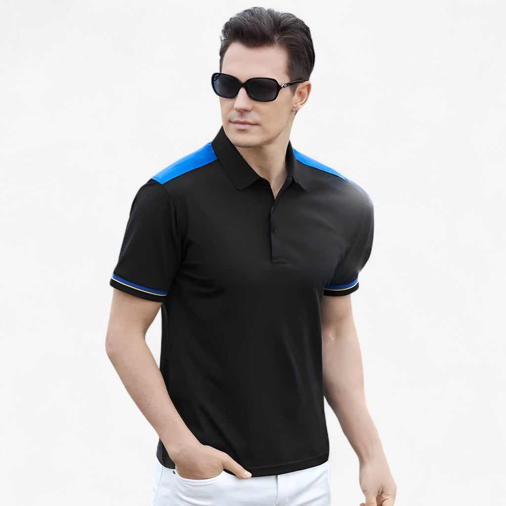 Colour-Block Polo Shirt with Relaxed Sporty Fit
