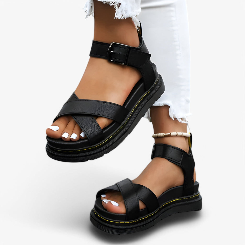Sandalias ortopédicas con forro ajustable y transpirable