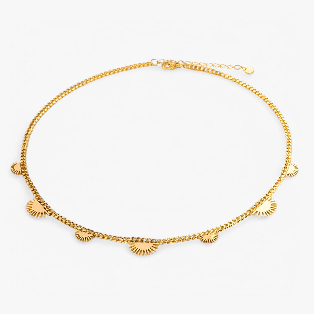 Crystal Pendant Necklace with a Radiant Charm Detail