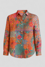 Blusa de estampado colorido con corte holgado para el día a día