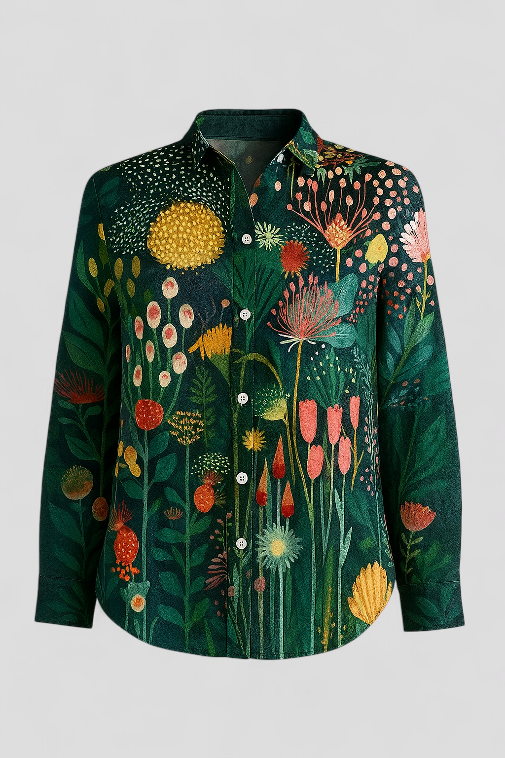 Blusa de estampado colorido con corte holgado para el día a día