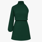 Vestido de satén de un solo hombro para eventos de noche y cenas